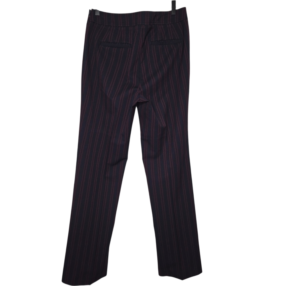 LOFT Womens Navy Blue Striped Marisa Trouser Pants Size 6 - Picture 2 of 12
